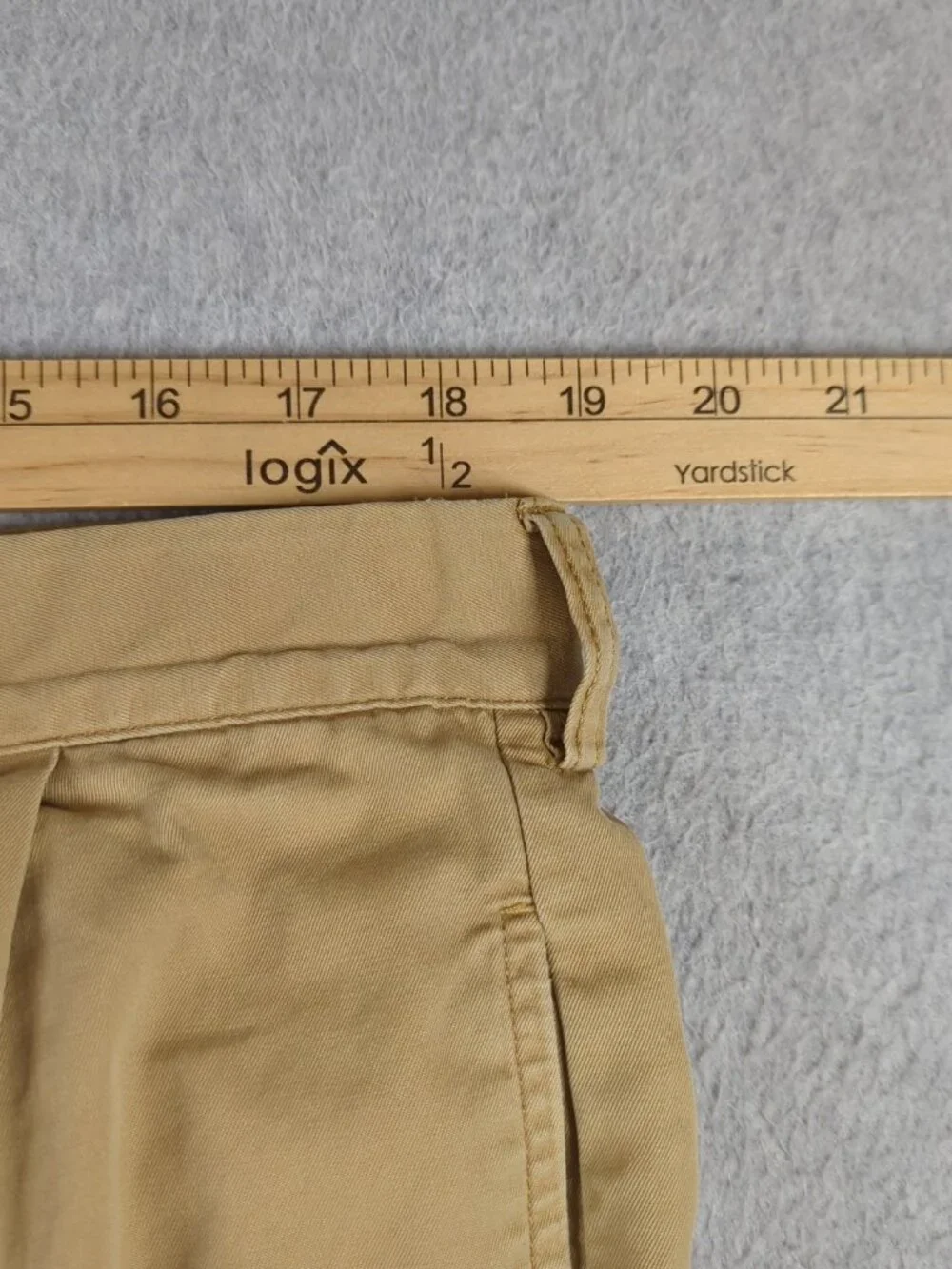 Polo Ralph Lauren Pants Mens 38x32 (Actual 37x30) Tan Pleated Front Cuffed Chino